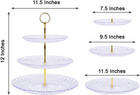12-inch 3 Tier Crystal Clear Plastic Cupcake Holder Round Dessert Stand   Cake S