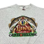Vintage Little Joe Lindy Sweatshirt Mens 2xl Gray Fishing Graphic 90s Walleye