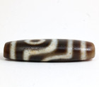 Tibetan Two-eye Ruyi Pattern Dzi Agate Bead Handmade Protective Amulet