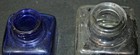 Ink Wells Assortment  Vintage 1890 s-1920 s 1 Blank Cobalt Blue 1 Carter s  8