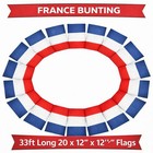 France World Cup Football Flag 150cm X 90cm   10m Bunting 20 Xl Flags