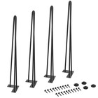 Winsoon 28 In  Black Metal Hairpin Table Legs For Furniture Feet  set Of 4 