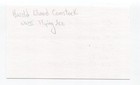 Harold E  Comstock Signed 3x5 Index Card Autograph Wwii Flying Ace Fighter Pilot