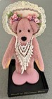 World Of Miniature Bears    rosalind    Pink Mohair Bear By Sheri Dodson New Box