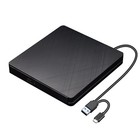 Black Slim External Cd Dvd Rw Drive Usb 3 0 Writer Burner Player For Laptop Pc