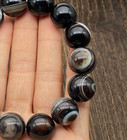 Tibetan Dzi Bead Bracelet Nine Eye Three Eye Agate Chalcedony Stone Jewelry New