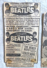 Beatles 1st Usa Concert Closed Circuit  Sandiego 1964  Ticket  Pin  2 Paper Adds