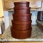 Set Of 5   Shaker Sewing Boxes   Cherry Wood 