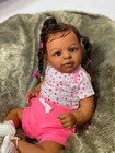 Lifelike Reborn Baby 24  Doll African Rooted Hair Dark Skin Toddler Girl Newborn