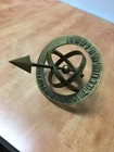 Brass Sundial Vintage Astrology Desktop Garden Instrument For Parts Or Repair