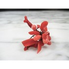 Victorian 9k Gold Intricately Carved Mediterranean Coral Floral Brooch Pin Old