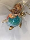 New Mermaid Glitter Fin On Sea Turtle Ornament  Christmas Tree Beach Tropical