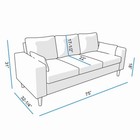 Panana 3 Seater Upholstered Sofa Couch Loveseat Modern Living Room Sofa