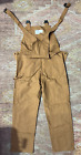 New  Brown Ultra Soft Flame Resistant Fr Unlined Duck Bib Work Overalls