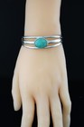 Old Pawn Navajo Native American Sterling Silver Turquoise Cuff Bracelet 6 25 