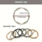 5pcs Metal Round Scarf Ring Clips T-shirt Tie Buckle Shawl Waist Clothing Holder