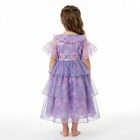 Girls Fairy Tale Princess Dress Lavender Purple Floral Organza Birthday Party