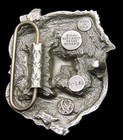 Rg24101  nos  Vintage 1984   chinese Dragon   Fantasy Art Pewter Belt Buckle