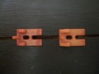 Eldon Pair Of 1960   s Early 1 32 Slot Car Guide Blades   Brush Flags