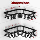 Triangular Corner Shower Caddy Bath Storage Organizer Shelfbathroom Holder 2 Pac
