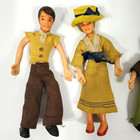 Vintage Miniature Shackman Family Set Of 5 Baby Doll Soft Rubber Dollhouse Bendy