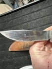 Vtg Queen Steel  98 Fixed 4  Blade Skinner Hunting Knife W queen Leather Sheath