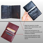 Handmade Genuine Croc Belly Leather Card Holder Wallet Black  Brown  Dark Brown 