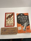 Vintage 3 Piece Sewing Lot Includes Pinking Sheers In Box And 2 Sewing Books