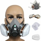 Working Spray Facepiece Protect Respirator Mask Face Painting 7in1 Half Gas Mask