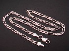 Taxco Mexico 925 Sterling Silver Anchor Figaro Chain Necklace  16 -24   6 5-10g 