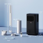 8 000 Btu Portable Air Conditioner Evaporative Cooler  Black