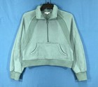 Aemi co Pale Blue Funnel Neck 1 2-zip Kangaroo Pocket Active Casual Sweatshirt M