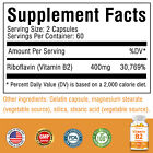 Vitamin B2  riboflavin  400mg - Natural Energy Booster  Nervous System Health