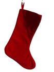Vintage Needlepoint Christmas Stocking Teddy Bear Wearing Santa Hat Stocking