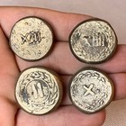 Lot Of 4 Lovely Ancient Roman Silvered Coins Erotic Motif Rare Museum Quality