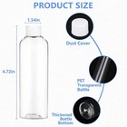 Askbed 4 Pack 3 4 Oz  100ml  Clear Plastic Shot Bottles With Caps - 