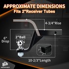 Trailer Hitch Ball Mount 2  Ball 6  Drop rise For 2  Receiver 7500 Lbs Hitch Pin