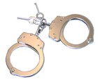 Defender Police Style Handcuffs With Keys     Double Lock Steel Restraint Tool