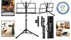 Metal Tripod Music Stand With Clip Holder - Perfect For All Musicians