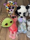 Lot Of 11 Beanie Boos Turtle Flamingo Unicorn Zebra Fox 