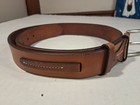Vintage Belfe   Belfe L  Leather  Metal Buckle  Belt Rare Italy Minty