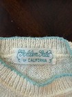 Golden Gate Of California Vintage Knit Romper White Blue Short Sleeve Button