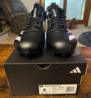Adidas Adizero Impact 2 Spark Football Cleats  Black white - Big Kid Size 6 New