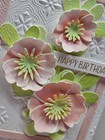 Handmade Greeting Card Keepsake Quality Ocbrandy Birthday Peach Framed Floral