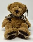 First   Main Newton Teddy Bear Plush Stuffed Animal Soft Toy Plaid Bow 2002 8   