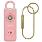 Police Personal Alarm Keychain Emergency Siren Flashlight Rechargeable Pink