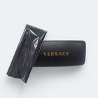 New Versace Black Authentic Eyeglasses Sunglasses Case W cloth