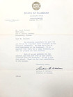 1967 State Alabama Governors Office Lurleen Wallace Signed Letter Wngy Radio