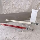 Christofle Paris Japanese Chopsticks Rouge   Blanche Pair Set Vip Gift With Box