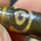 Ancient Tibetan Dzi Beads Old Agate 6 Eye Totem Amulet Pendant 32  11mm  2101
